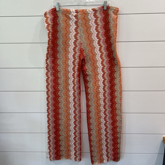 Becca Rebecca Modcave Crochet Orange Cover Up Pants Large Colorful - Picture 4 of 6